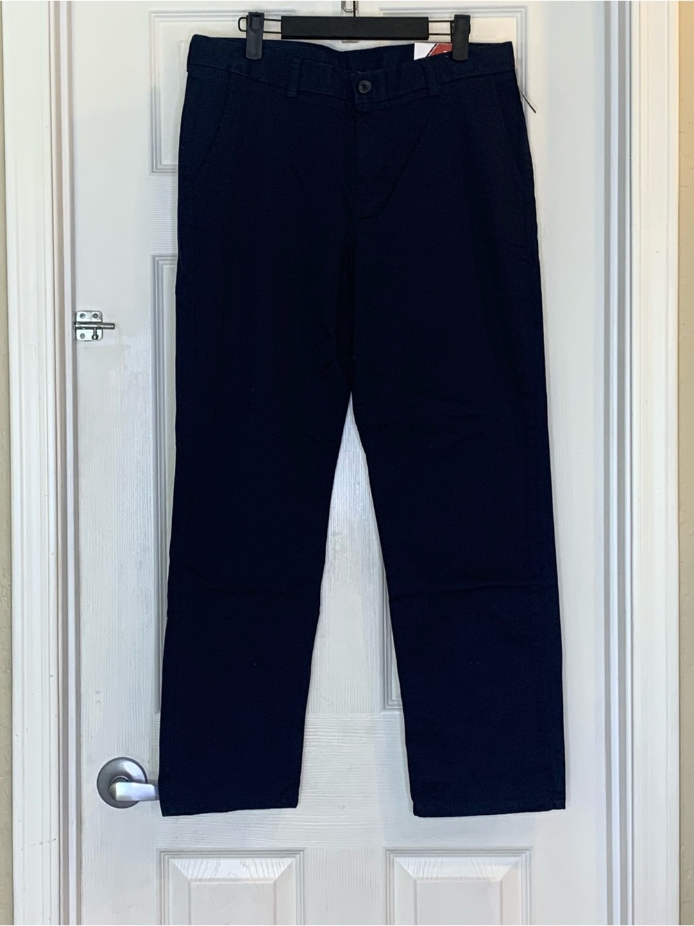 IZOD Flat Front Stretch Chino Pants Navy Size 20 Husky